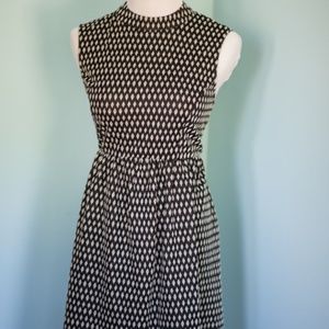 Black and white pattern skater dress